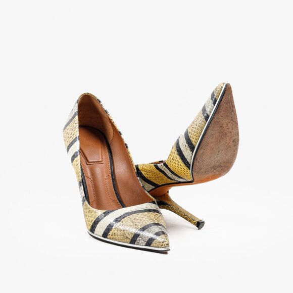 Givenchy Paris Striped Snakeskin Pumps - Picture 4 of 9